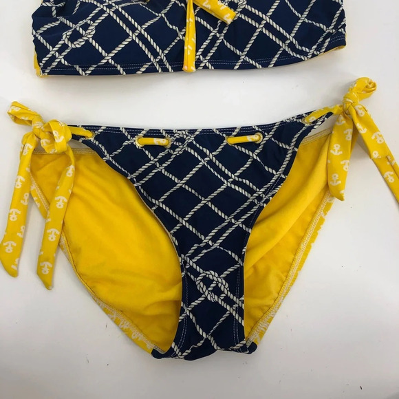 Sperry Top Sider bikini Med bandeau top tie bottom super cute - Picture 3 of 6